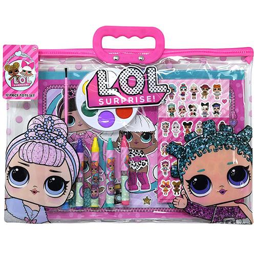 LOLサプライズ ステーショナリーセット クリアトートバッグ入り 17675 文房具 クレヨン えの...