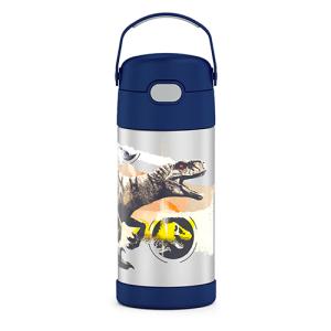 サーモス ストローボトル F410 ( ジュラシックワールド ) 17889 THERMOS 水筒 保冷 355ml ステンレス ストロー ワンタッチ Jurassic World 恐竜｜pretzel