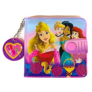 ディズニープリンセス 2つ折り 財布 （ パープル シンデレラ 真ん中 