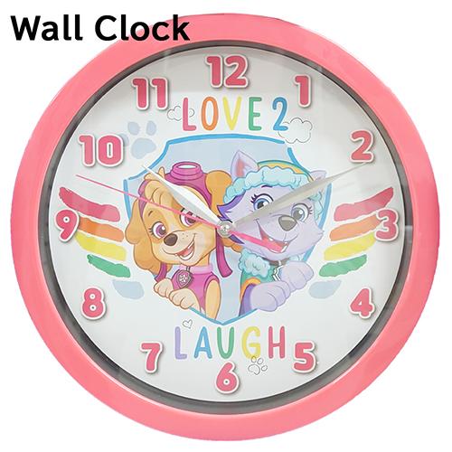 パウパトロール 壁掛け 時計 ( ガールズ ) ウォールクロック 18359b クロック 掛け時計 ...