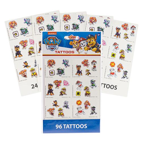 パウパトロール タトゥー シール 4シート 96個入り 18372 TATTOO ボディーシール 水...