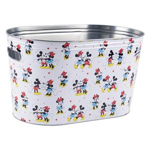 なな Disney ミッキー ミニー 缶ケース 小物入れ ミッキー ＆ ミニー スクエア キャニスター ブリキ 缶 ( レッド