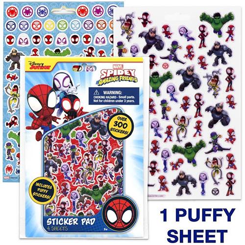 スパイディとすごいなかまたち ステッカー パッド パフシート入り 4シート OVER300 1873...