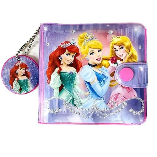 ディズニープリンセス 2つ折り 財布 （ パープル シンデレラ 真ん中 ）19047 子供 女の子 ...