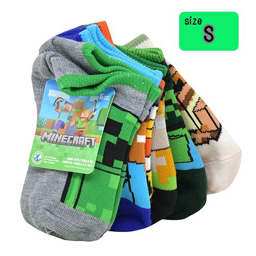 マインクラフト 靴下 6足組 Sサイズ 19105 くつした くつ下 ソックス スニーカーソックス ...