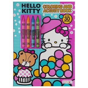ハローキティ ぬりえ & アクティビティーブック クレヨン シール付き 19765 キティ ぬり絵 カラーリングブック めいろ シール ステッカー Hello Kitty 輸入