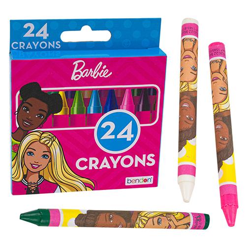 Barbie クレヨン 24色入り 19830 くれよん バービー 文具 文房具 塗り絵 ぬりえ お...