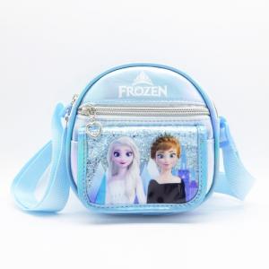 アナと雪の女王 おにぎり ショルダーバッグ ( ライトブルー 背景キャッスル ) 20222 アナ雪 FROZEN ポシェット 斜め掛け ディズニー アナ エルサ キャラクター
