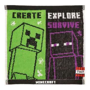 マインクラフト ジャガードミニタオル ( クリーパー & エンダーマン ) 21101 マイクラ グッズ タオルハンカチ Minecraft ゲーム キャラクター