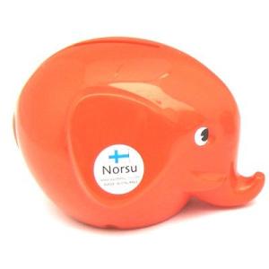 Norsu ノルス エレファントバンク (S) ディープオレンジ pud039 貯金箱 ぞう ゾウ ...