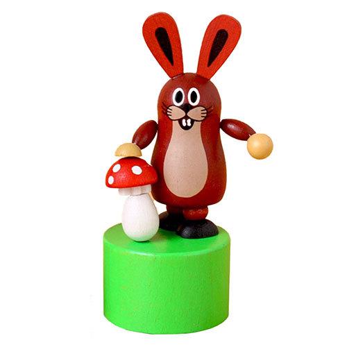 クルテク フィギュア プッシュトイ ( ウサギ キノコ ) pud400 もぐらのクルテク うさぎ ...