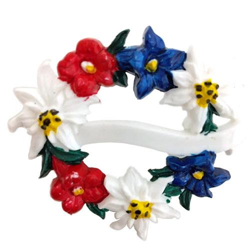 ドイツ製 ブローチ ( アルペンフラワー リース ) pud706b WALTER&amp;PREDIGER...