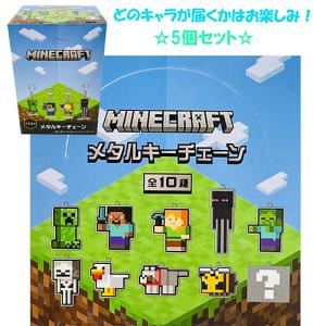 マインクラフト メタルキーチェーン ( 5個 セット ) yts0302 マイクラ グッズ ゲーム キャラクター Mob キーチャーム キーチェーン キーホルダー MCT-MK｜pretzel