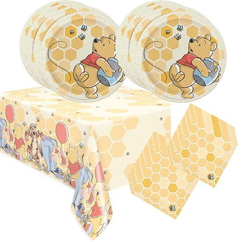 くまのプーさん パーティーグッズ セット 3アイテム yts0372 ディズニー 紙ナプキン 紙皿 ...