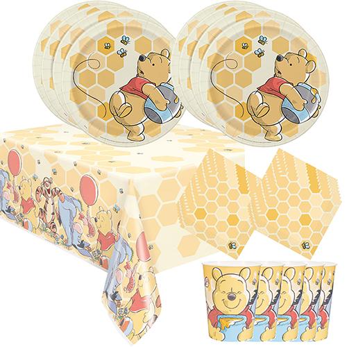 くまのプーさん パーティーグッズ セット 4アイテム yts0373 ディズニー 紙ナプキン 紙皿 ...