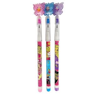 ディズニープリンセス ロケット 鉛筆 消しゴム付き 3本入り yts0822