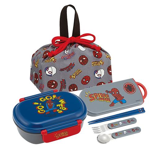スパイダーマン Comic ランチ 3点 セット 360ml 小判型 yts1052 弁当箱 カトラ...