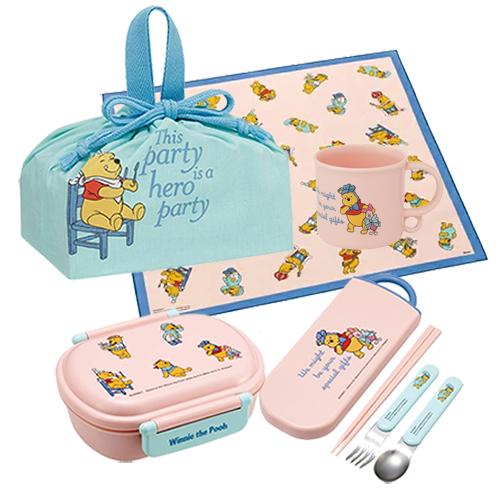 くまのプーさん ランチ セット 5点 ( 弁当箱 トリオ 巾着 ランチクロス コップ ) yts12...