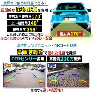 バックカメラ 水平180度 垂直140度 視野...の詳細画像1