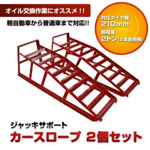 カースロープ 2個セット タイヤ交換 オイル交換 軽自動車 タイヤスロープ 車 ローダウン ハイリフト 鉄 耐荷重 2t 自動車 車用 リフト ジャッキ 整備｜プライスバリュー