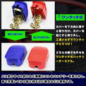 エレキバッテリーターミナル ワンタッチ式 2個...の詳細画像1