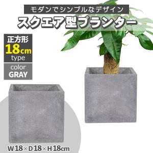 プランター 大型 30×30cm スクエア 正方形 グレー 深型 プランター