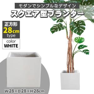 プランター 大型 30×30cm スクエア 正方形 ホワイト 深型 プランターボックス 植木鉢 鉢植えカバー プランターカバー 鉢カバー｜プライスバリュー