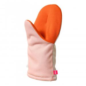 leye(レイエ) グッとつかめる耐熱ミトン大 ピンク×グレー 1600 LS1600