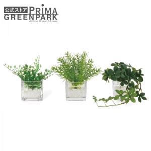 【公式】ウォーターキューブ 3個セット A 観葉植物 フェイクグリーン | GREENPARK 人工観葉植物 造花 おしゃれ リアル