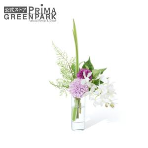 【公式】オーキッド＆マム Water ラベンダー 供花 造花 フラワーアレンジメント【当日出荷】 | PRIMA 仏壇用 仏壇 法事 お供え お悔み お悔やみ 花 お彼岸