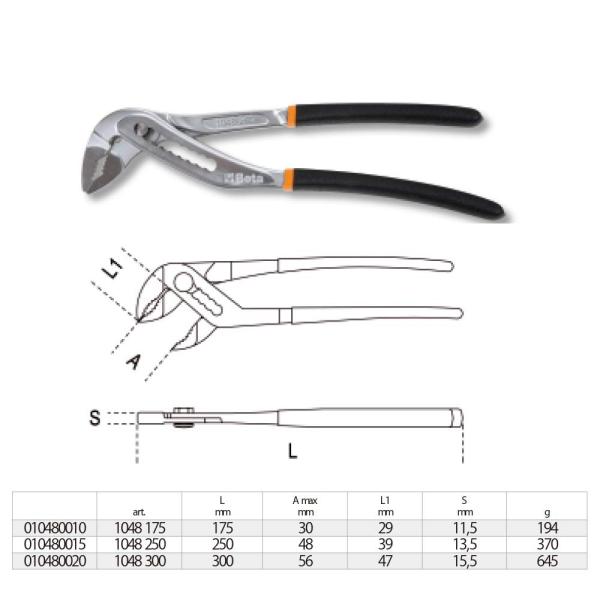 [アウトレット商品 返品交換不可]BETA ベータ ウォーターポンププライヤー 1048 250 最...