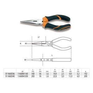 BETA ベータ ラジオペンチ（最大切断径1.6mm) 1166BM 160  (型番:11660036)｜primarytool