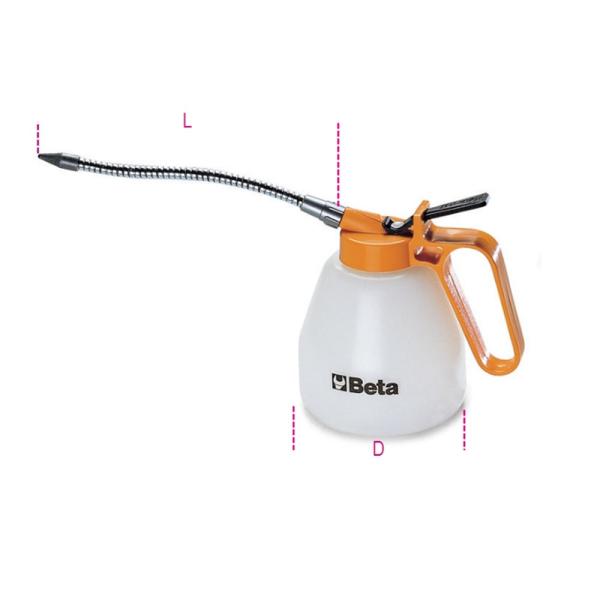 BETA ベータ プラスチックオイラーフレキシブルノズル 1753 200ccノズル190mm, ボ...