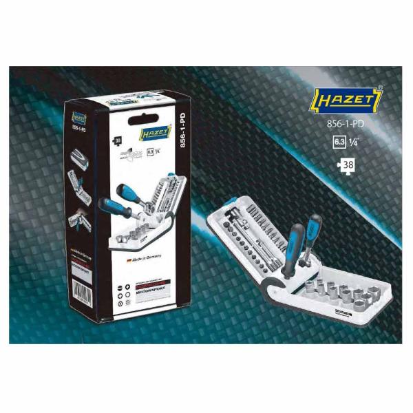 HAZET ハゼット 1/4"SQ（四角）ソケット&amp;ビットセット　ポルシェ仕様 856-1-PD  ...