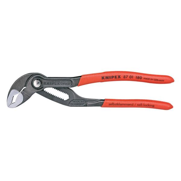 KNIPEX クニペックス コブラ ウォーターポンププライヤー 8701-180SB 開き幅調整 1...