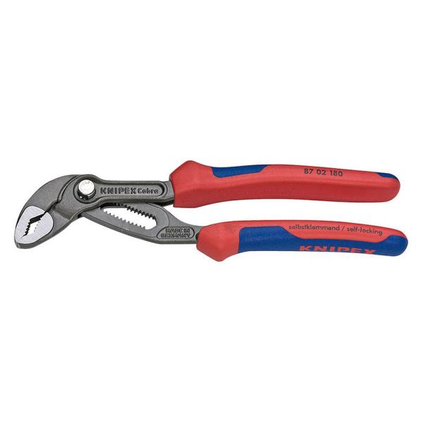 KNIPEX クニペックス コブラ ウォーターポンププライヤー 8702-180 開き幅調整 18段...