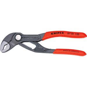 KNIPEX クニペックス コブラ ウォーターポンププライヤー 8701-125SB 開き幅調整 13段階最大開口幅 27mm 全長 125mm (型番:3070856)