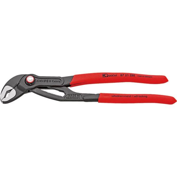 KNIPEX クニペックス コブラ クイックセット(SB) 8721-250 開き幅調整 25段階最...