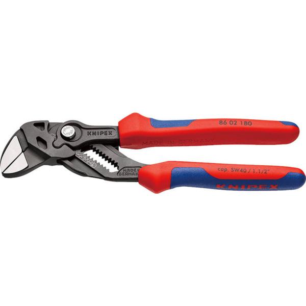 KNIPEX クニペックス プライヤーレンチ 8602-180SB 開き幅調整 19段階最大開口幅 ...