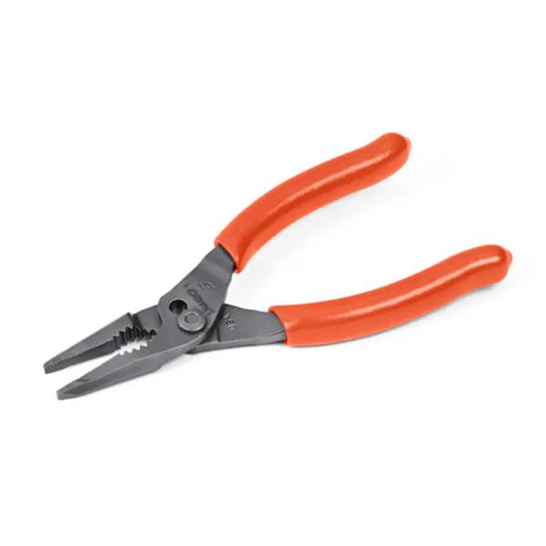 snap on スナップオン 5インチ ロングノーズスリップジョイントプライヤー オレンジ LN44...