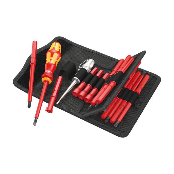 WERA ヴェラ 絶縁差し替え式ドライバーセット Kraftform Kompakt VDE 18 ...