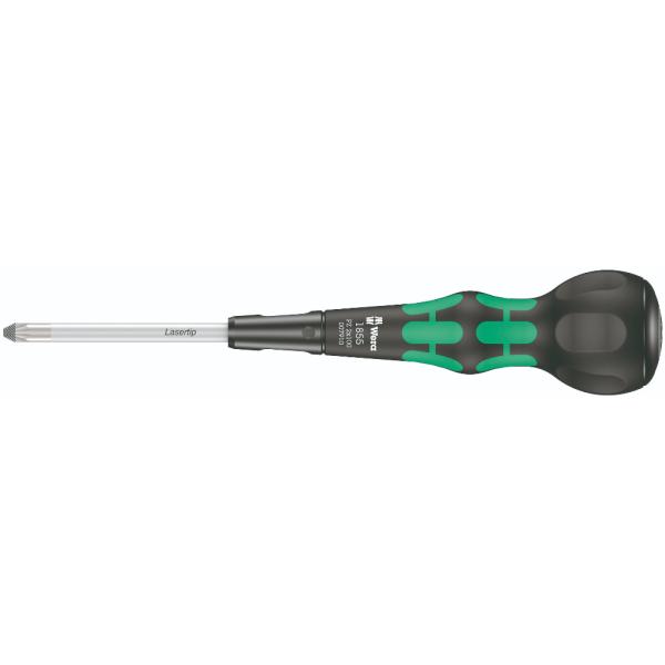 WERA ヴェラ ボールグリップポジドライブドライバー 1855 PZ 2 x 100 mm PZ2...