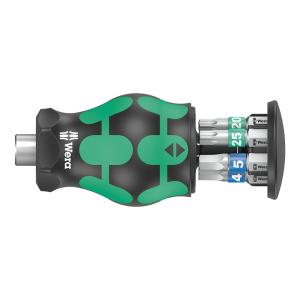 WERA ヴェラ コンパクトスタビー3ビットハンドルセット Kraftform Kompakt Stubby Magazine 3
