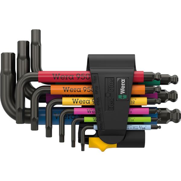 WERA ヴェラ 950SPKS ショート六角レンチセット インチ マルチカラー 950/9 Hex...