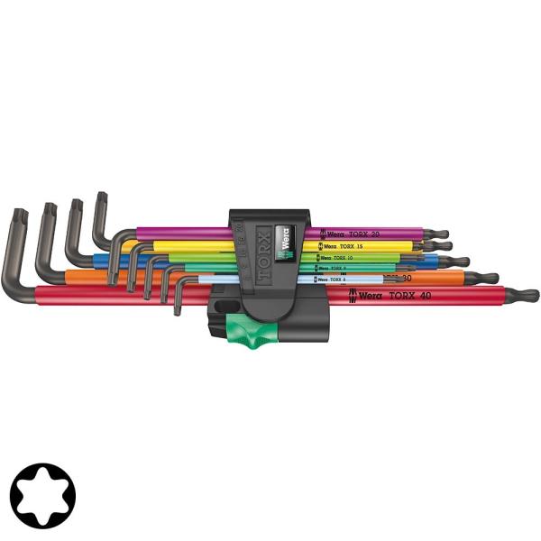 WERA ヴェラ L型 ボールポイントロングトルクスレンチセット マルチカラー 9本組 967/9 ...