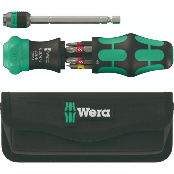 WERA ヴェラ クラフトフォームコンパクト ラチェットドライバー 25 RA-R ポーチ付き Kr...