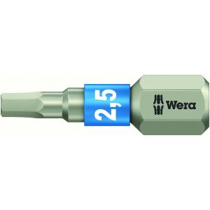 WERA ヴェラ ステンレスヘックスビット 3840/1 TS 対辺2.5mm 25mm (型番:0...