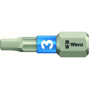 WERA ヴェラ ステンレスヘックスビット 3840/1 TS 対辺3.0mm 25mm (型番:0...