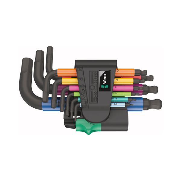 WERA ヴェラ 六角レンチセット 9本組 マルチカラー ショート 950SPKS/9 SM Mul...