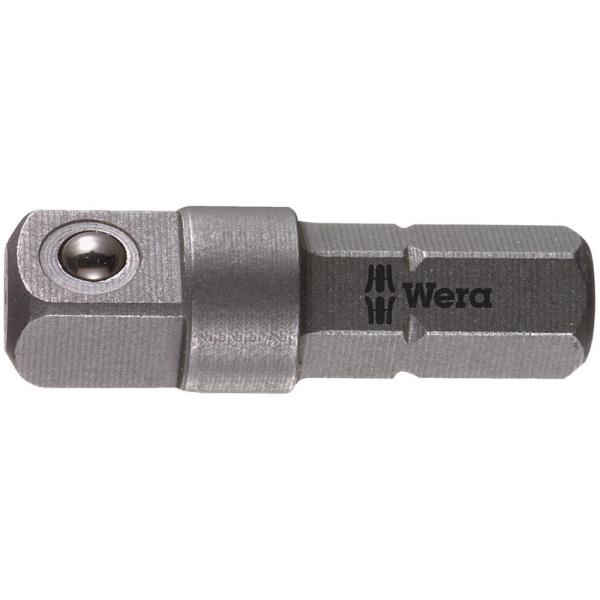 WERA ヴェラ 1/4" ソケット用アダプター 870/1 1/4" ■x1/4" 六角 25mm...
